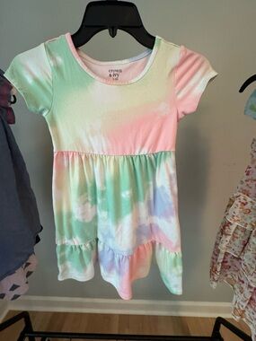 crown & ivy Kids Logo T-Shirt with Rainbow 'kids' Accents - White